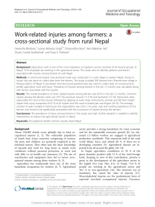Work-related injuries among farmers a cross-sectio