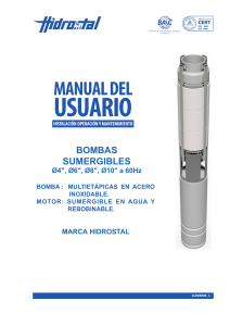 MANUAL LINEA-2 16 BOMBA SUMERGIBLE 4, 6, 8 y 10 PULGADAS (03-2015)