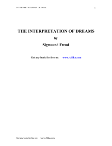 The Interpretation of Dreams - Sigmund Freud