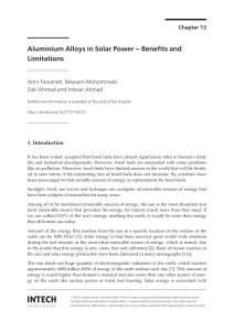 InTech-Aluminium alloys in solar power benefits and limitations