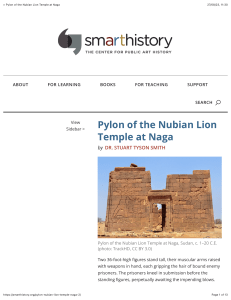 » Pylon of the Nubian Lion Temple at Naga