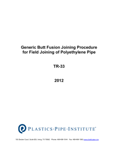 tr-33 generic butt fusion joining gas pipe