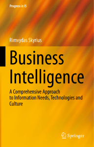 Business Intelligence  A Comprehensive Approach 