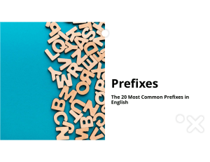 20 Common Prefixes in English