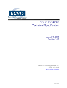 ISO 8583 Technical Specification