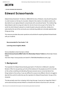 ACMI Edward Scissorhands resource