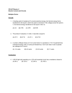 ap phys2 electric current and circuits multiple choice 2022-7-30