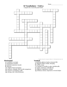 Vocab 5 Crossword