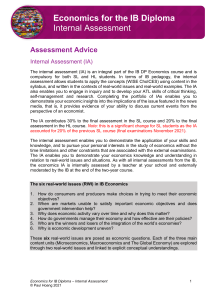 Economics for the IB Diploma - Internal Assessment - A guide