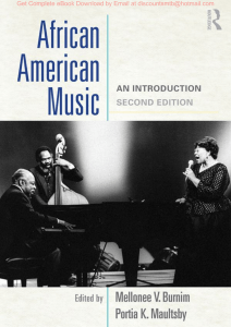 African American Music,  An Introduction, 2e Mellonee Burnim, Portia Maultsby