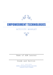 Activity Booklet 1 -Emp Tech
