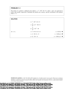 Particle Motion Problems & Solutions: Position, Velocity, Acceleration