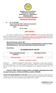 notice of violation on solidwaste management  II (2)