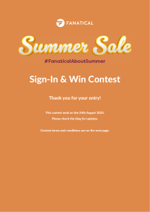 Summer Sale 2023 - Sign-In and Win Contest Entry 1