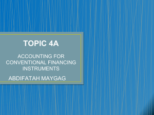 Topic 4A Accounting for Conventional Financing Instruments