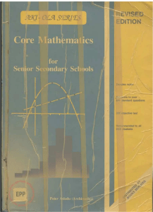 Core Mathematics Textbook for Senior Secondary Schools