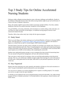 Top 3 Study Tips for Online Accelerated Nursing Students