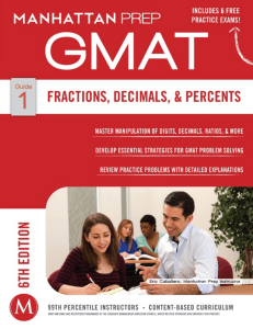 GMAT Guide 1 - The Fractions Decimals Percents