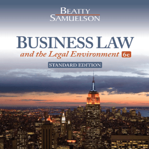 Business Law and Legal Environment, 6th Edition