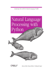PYTHON自然语言处理中文翻译 NLTK Natural Language Processing with Python 中文版(2)