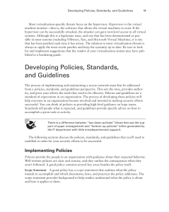 Implementing Policies (Reading Assignment)