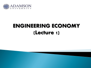 Engineering Economy (Lecture 1) (1)
