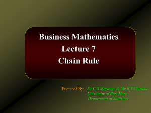 CHAIN RULE (Lecture 7)