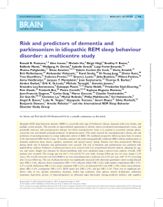 Risk and predictors of dementia and parkinsonism in idiopathic REM sleep behaviour disorder a multicentre study