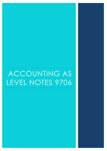 Accounting CIE AS Level Notes