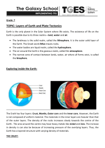 Layers of the Earth   Plate Tectonics.