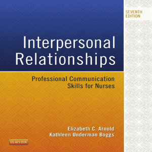 Interpersonal Relationshipps - 7th Edition - Arnold and Bogg's