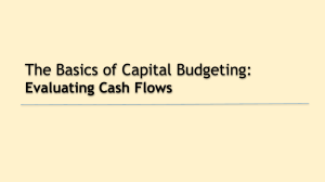 UPDATED  Capital Budgeting, Cash Flow and Risk Estimation (1)