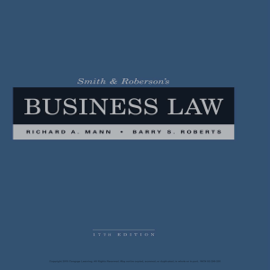 Richard A. Mann, Barry S. Roberts - Smith and Roberson’s Business Law-Cengage Learning (2017)