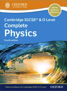 Cambridge International IGCSE Complete Physics 4th Edition Stephen