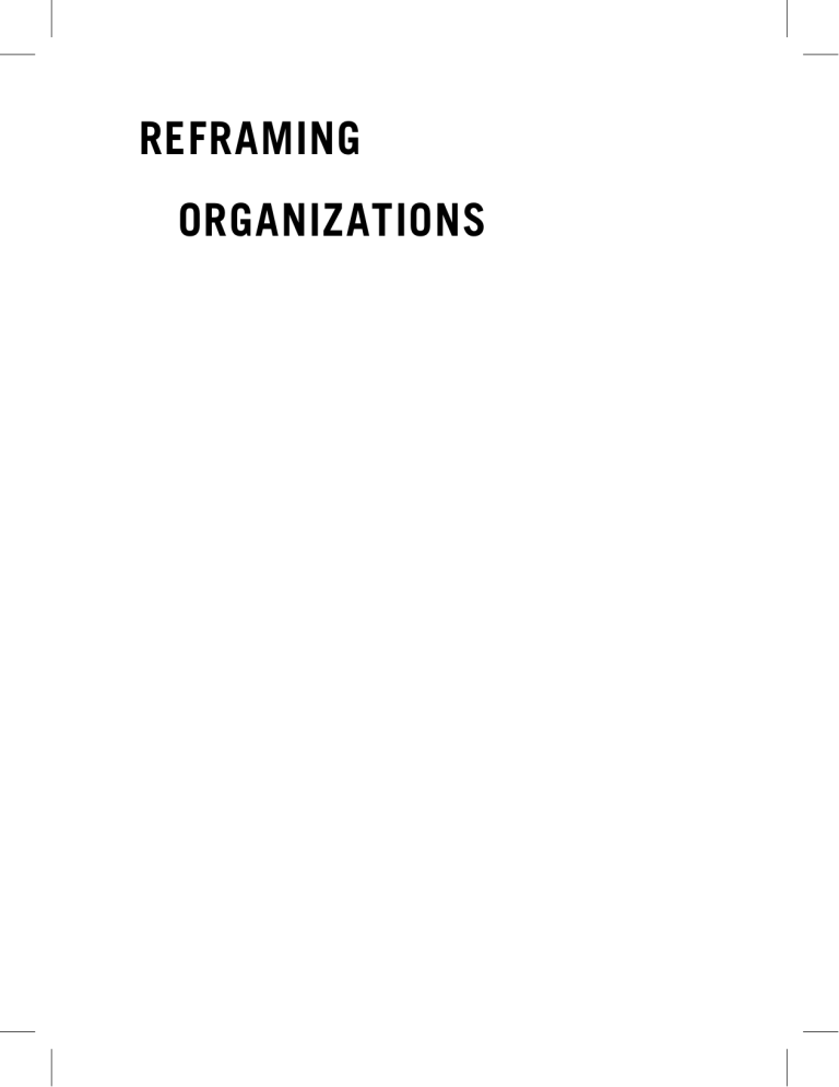 Reframing Organizations Bolmananddeal