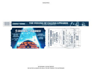 The Feeling of Falling Upwards Ticket and Wristband