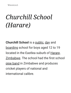 Churchill School (Harare) - Wikipedia