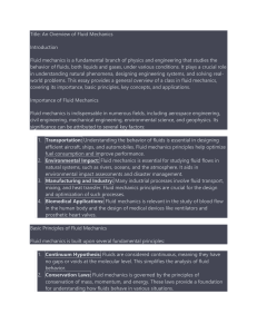 Fluid Mechanics Review