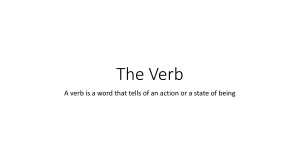SECTION 1.4 VERB Main and Helpig verbs