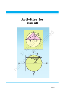 (1 to 10) Activities XII Math (by CBSE)