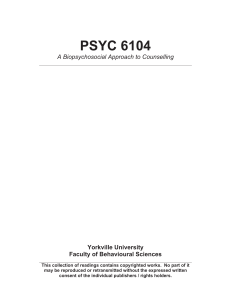 PSYC 6104 A Biopsychosocial Approach to Counselling- RequiredCoursepack