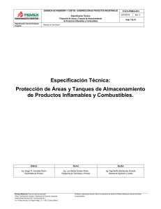 ET-015-PEMEX-2019 PROTECCIÓN DE ÁREAS Y TANQUES DE ALMACENAMIENTO DE PRODUCTOS INFLAMABLES Y COMBUSTIBLES.