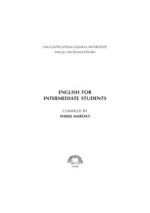 04. English for Intermediate Students author Harijs Marsavs