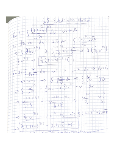 Calculus Substitution Method Lecture Notes