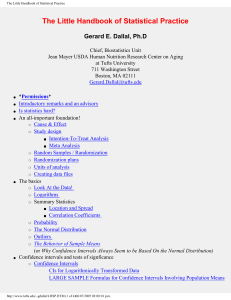 Statistical Practice Handbook