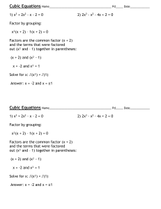 Cubic Equations Factor By Grouping