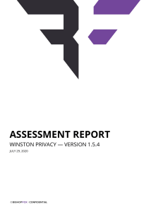 Bishop Fox Assessment Report - Winston Privacy VAPT