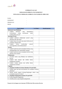 LEMBAR EVALUASI GERHANA MATAHARI