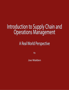 Supply Chain & Operations Management Textbook