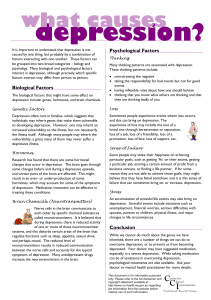 Depression Information Sheet - 02 - What Causes Depression